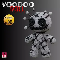 STL Voodoo Doll Cute but Creepy Horror 3D print model