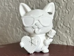 Valentines Dog with Sunglasses - Free 3D Print Model