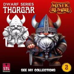 Warrior Dwarf Series STL Second Character Collectible 3D 3D print model