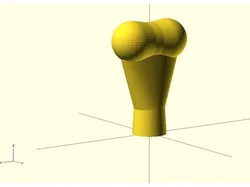 Bone End with OpenSCAD