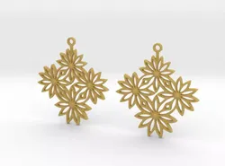 Leaves Earrings 3D print model