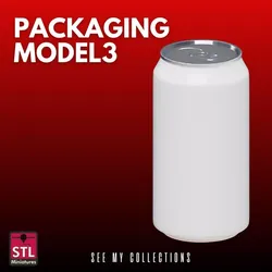Soda Can STL Beverage Packaging Mockup 3D print model