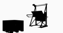 Stacker with front case tipper