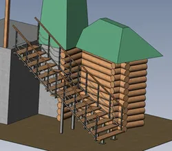 staircase to the attic