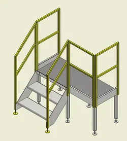 Stairs with platform