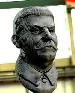 Stalin bust. Sliced Image