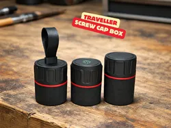 TRAVELLER SCREW CAP BOX – MODULAR STACKABL STORAGE - Free 3D Print Model