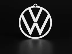 VW Keychain New Logo - Free 3D Print Model