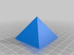 Hollow pyramid on a square base