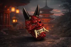 Oni Mask - Free 3D Print Model