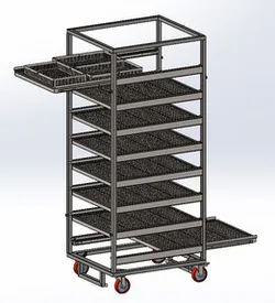 Rack with two side shelves (Jast for viwe)