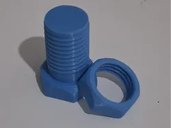 SCREW WITH NUT - Free 3D Print Model