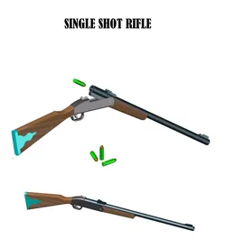 SINGLE SHOT RIFLE MINIATURE- DECORATIVE 3D print model