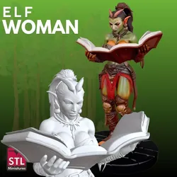 Elf fantasy Elven Warrior STL Fantasy 3D 3D print model