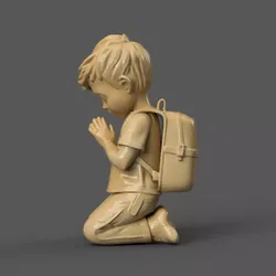 Praying Child 3D Model STL File for Decoration Gifts 1 3D print model
