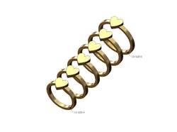Small heart fashion ring US sizes 4to9 3D print model