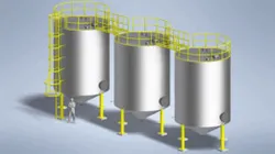 Storage hoppers 55,000L each