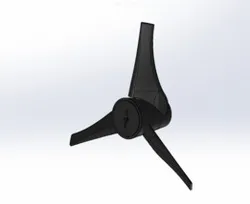 Трехлопастной гребной винт. Three-bladed propeller