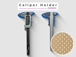 Caliper Holder for IKEA Skadis  (T-clip edition) - Free 3D Print Model