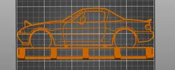NA Mazda Miata MX5 silhouette - REMIX - Keyhanger