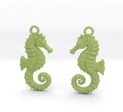 Seahorses Earrings 3D print model