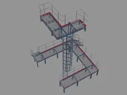 Structural Steel Cat Ladder Platform