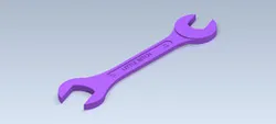 Studycadcam 3D CAD Exercise 206/ Spanner/ llave 17/13 Autodesk Inventor Pro