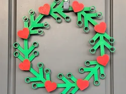 Giant Brick Wreath Heart - Free 3D Print Model