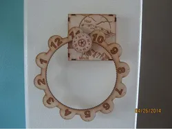 Laser Cut Gear O'clock.  New face and hour wheel design.
