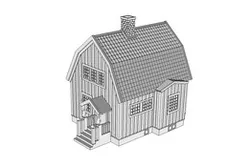 Swedish house, model (1:87, OpenRailway)