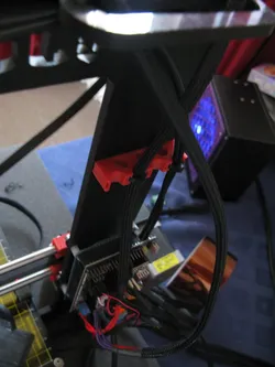 Universal cable management with cable ties.
