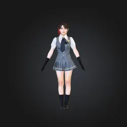 Anime Style Female Character Figurine STL