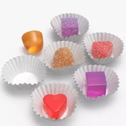 Assorted Gumdrops in Paper Cups Set Multicolor 3D model