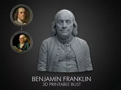 Benjamin Franklin 3D Printable Bust 3D print model