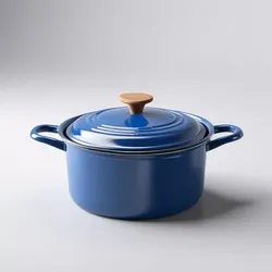 Blue Enamel Cooking Pot 3D Model 3D model