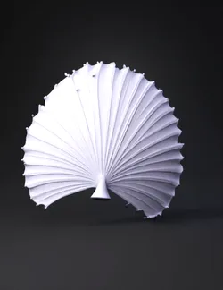 Create an isolated 3D model of a fan shaped water sheet not a sphere