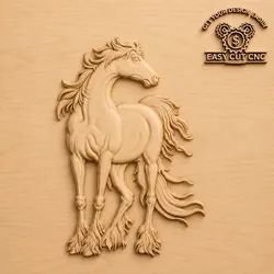 Elegant Horse 3D CNC Relief STL Model 3D model