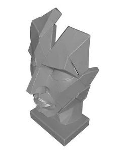 Escultura Rosto Abstrato.stl