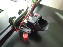 Extruder fan deflector + Adjustable cooling fan bracket for