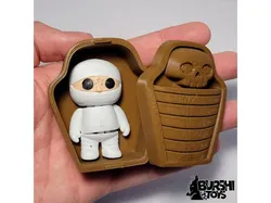 FLEXI CUTE MUMMY WITH COFFIN/SARCOPHAGUS PRINT IN PLACE HALLOWEEN