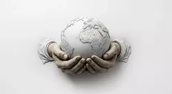 Globe on Hands Model 3D print model