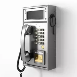 Gritty Industrial Payphone 3D Asset 3D model