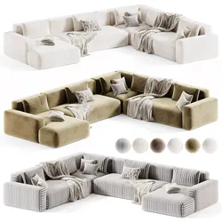 Kermit U-Shaped Sofa-bed by Lavsit 3D model