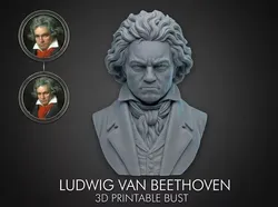 Ludwig van Beethoven 3D Printable Bust 3D print model