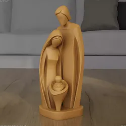 Minimalist Holy Family 3D Model Modern Nativity STL 3D print model