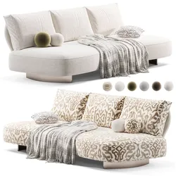 Minotti Saki Straight Sofa 3D model