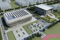 Modern complex venue museum stadium sports hall 3D model