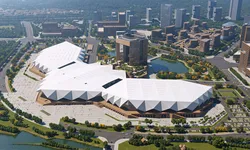 Modern complex venue museum stadium sports hall 3D model