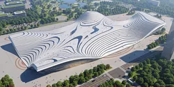 Modern complex venue museum stadium sports hall 3D model
