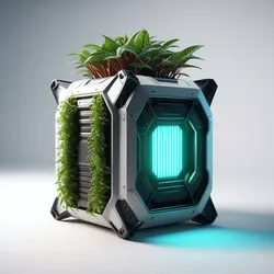 Modular SciFi Planter Glow 3D model